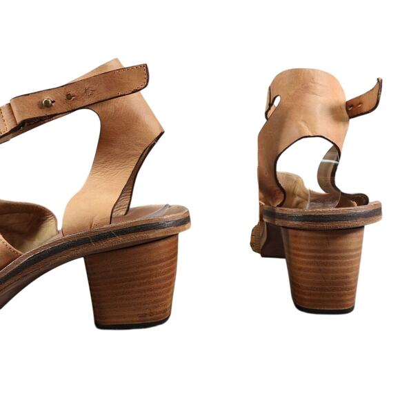 Michael Jolie Shoes Womens 40.5 Heel Sandals Leather Fashion Ankle Strap Brown - Picture 7 of 16